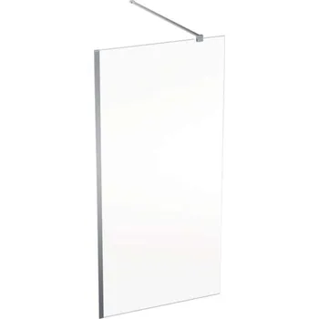 Geberit GEO - Sprchová stěna Walk-In, 100x200 cm, stříbrná/čiré sklo 560.139.00.2