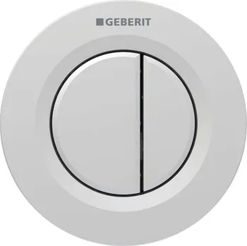 Splachovací tlačítko Geberit Splachovací systémy - Oddálené ovládání splachování typ 01, 2-činné, pro nádržku pod omítku 8 cm, easy to clean, matný chrom 116.043.JQ.1