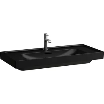 Umyvadlo Laufen Meda - Umyvadlo, 100x46 cm, s přepadem, otvor pro baterii, matná černá H8101197161041