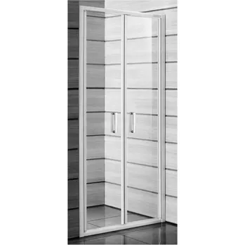 Sprchové dveře Jika Lyra plus - Sprchové dveře dvoukřídlé 80x190 cm, bílá/sklo transparentní H2563810006681