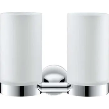 Držák na kartáček Duravit Starck T - Dvojitý držák kartáčků a pasty, matné sklo/chrom 0099481000