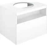 Keuco Stageline - Umyvadlová skříňka, 65x55x49 cm, s výřezem pro umyvadlo, s osvětlením a USB, bílá 32853300100