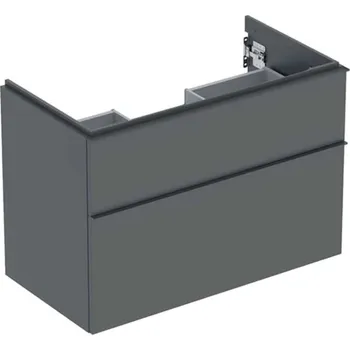 Koupelnový nábytek Geberit iCon - Umyvadlová skříňka, 89x62x48 cm, 2 zásuvky, lávová 502.305.JK.1