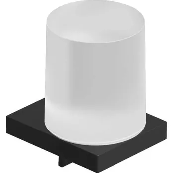 Dávkovač mýdla Kludi Vela C - Dávkovač mýdla s držákem, sklo/matná černá 3197639