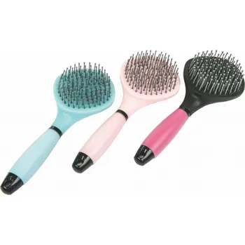 Pro koně Kartáč na hřívu a ocas s gelovou rukojetí HKM mix barev