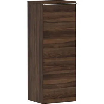 Koupelnový nábytek Hansgrohe Xelu Q - Boční skříňka 40x107x35 cm, 1 dvířka, panty vlevo, tmavý ořech/chrom 54130000