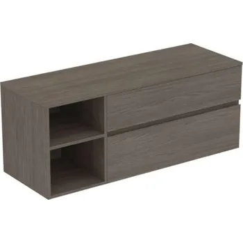 Nábytek Ideal Standard Finesse - Umyvadlová skříňka, 140x51x56 cm, 2 zásuvky, Dark Elm E3439UR