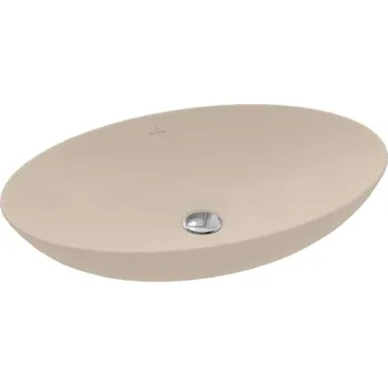 Umyvadlo Villeroy & Boch Loop&Friends - Umyvadlo na desku, 62x42 cm, bez přepadu, CeramicPlus, Almond 4A4801AM