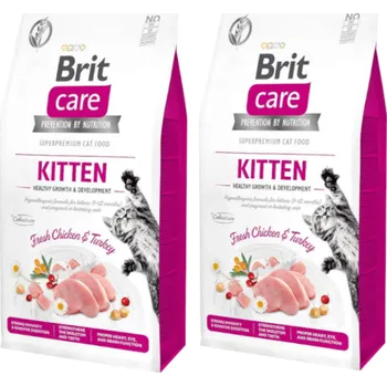 Krmivo pro kočku Brit Care Cat Grain Free Kitten Healthy Growth & Development 2x7 kg SLEVA 3%