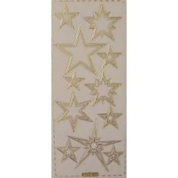 Set školních potřeb Stiker ażurowy 10x23cm transparentny złoty