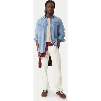 Tommy Jeans džínová košile Western DM0DM22304 Modrá Relaxed Fit M