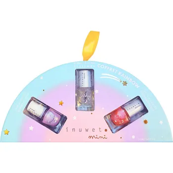 dětské šminky a malovátka Inuwet RAINBOW TRIO- Waterbased nail polish blueberry - stars - strawberry