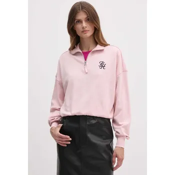 Dámská mikina Bavlněná mikina Tommy Hilfiger WW0WW43337 růžová 03X, vel. XL