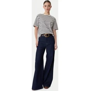 Dámské kalhoty Weekend Max Mara Jeansy Vega 2615181041 Tmavomodrá Wide Leg 36