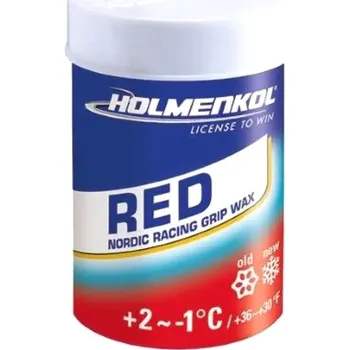 Sportovní vak Stoupací vosk HOLMENKOL Grip Red N, +2°~-1°C, 45g