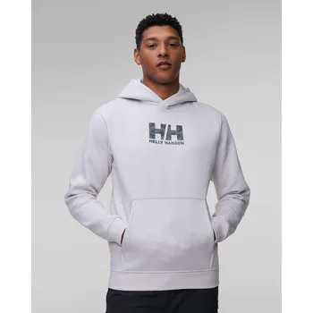 Pánské oblečení Pánská Mikina Helly Hansen Cotton Fleece Graphic Hoodie V Bílé Barvě 54158-823