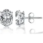 MN120 Stříbrné náušnice s moissanity