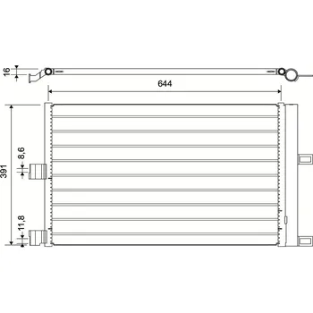 Výparník klimatizace Kondenzátor, klimatizace VALEO 822757