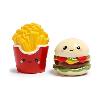 Stolování Sada slánka a pepřenka-keramika-Burger Hammy a hranolky-Foodiemals