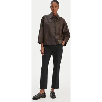 Dámská móda Weekend Max Mara Kalhoty z materiálu Rana 2615131021 Černá Slim Fit 40