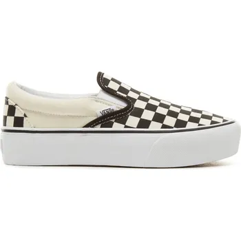 Dámská móda lifestylová obuv VANS UA CLASSIC SLIP-ON PLATFORM BLK&WHTCHCKERBOARD/WHT BLACK - 37