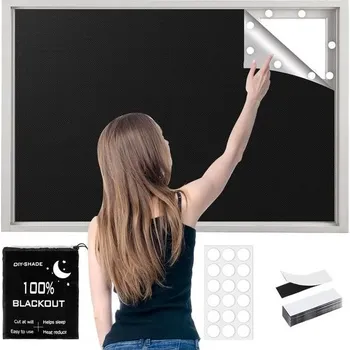Roleta Zatemňovací roleta bez vrtání, 420D Oxford, zatemňovací okenní roleta 300 x 145 cm, přenosná