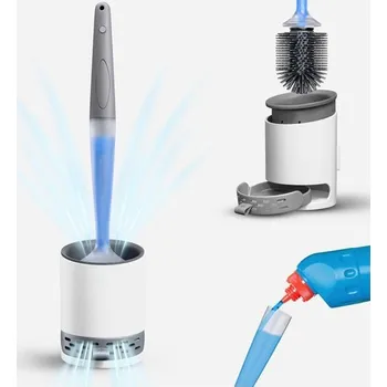WC štětka SCHWEGLER.online® | Dobíjecí silikonový toaletní kartáč s čističem toalet - Silikonový toaletní