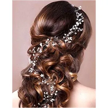 Ozdoba do vlasů B-TOP Svatební ozdoba do vlasů S PERLAMI A KAMÍNKY - bílá/stříbrná