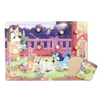 Dřevěná hračka Puzzle z uchwytami drewniane 12el