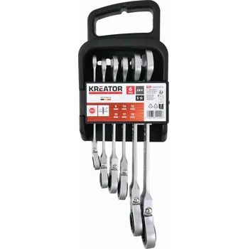 Ruční nářadí Kreator KRTH30014 - Sada kloubových klíčů otevřený/očko-ráčnový 6ks