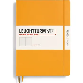 Diář Leuchtturm 1917, Tečkovaný zápisník v pevné vazbě Leuchtturm 1917 A4+, 235 stran, oranžový, 100 g/m² - Formadore