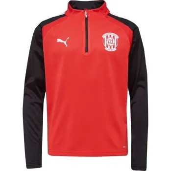 Chlapecká mikina Dětská fotbalová mikina Puma TEAMLIGA 1/4 ZIP TOP JR - ZBROJOVKA BRNO 128 Červená, Černá, Bílá