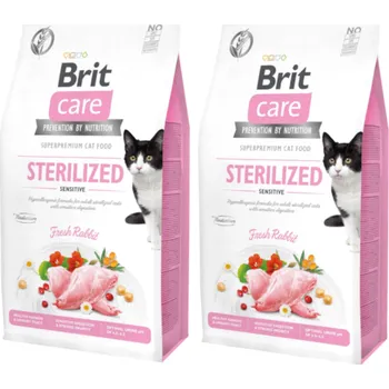 Krmivo pro kočku Brit Care Cat Grain Free Sterilized Sensitive 2x7 kg SLEVA 3%