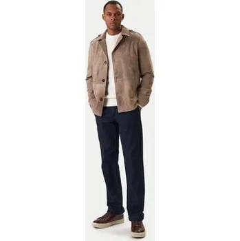 Pánská casual bunda Milestone Kožená bunda Adrian 611631 60730 Béžová Regular Fit 48