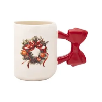 KUBEK Z UCHEM W KSZTAŁCIE KOKARDY NBC 420 ML DEK. WIANEK 4