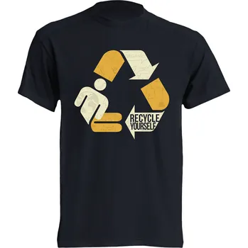 Pánské tričko panske_levne_tricko_potisk_recykluj_sebe Barva: Black -černá, velikost: S