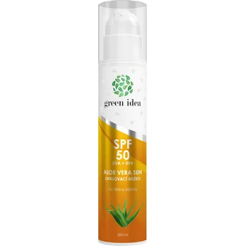 Přípravek na opalování Green idea Aloe vera sun - opalovací mléko SPF 50