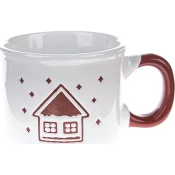 Keramický hrnek s domkem 90ml, bílý