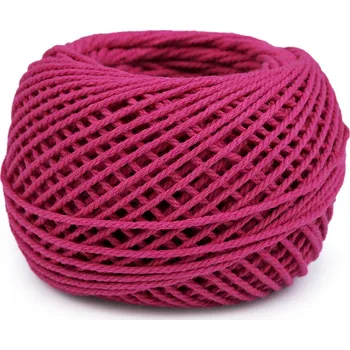 Příze Výprodej - Bavlněná příze macrame / háčkovací 40 g rozčesávací - růžový oleandr Varianta: 7 (20) růžový oleandr, Balení: 1 ks