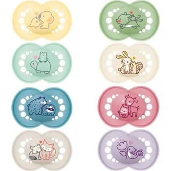 Kojenecká váha MAM, Original Couleurs de la Nature dudlík 18+ měsíců (2 kusy) náhodný výběr barev - Symetrický a