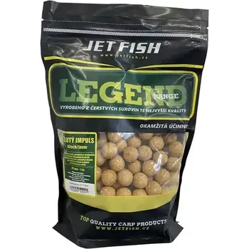 Boilies Jet Fish Boilie Legend Žlutý impuls + Ořech/Javor 1kg 24mm (000560)