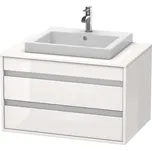 Duravit Ketho - Umyvadlová skříňka 50x80x55 cm, 2 zásuvka, lesklá bílá KT675402222