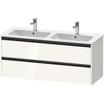 Duravit Ketho.2 - Umyvadlová skříňka 55x128x48 cm, 2 zásuvky, lesklá bílá K25266022220000
