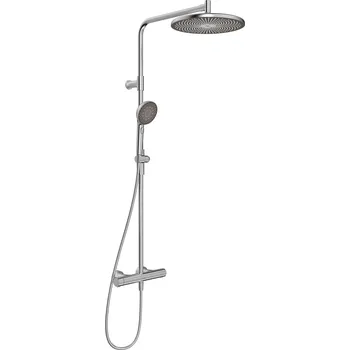 Sprchový set Hansa Aurelia - Sprchový set s termostatem, průměr 30 cm, 3 proudy, broušená ocel 4719910380