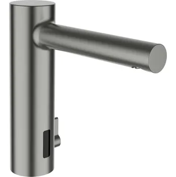 Vodovodní baterie Laufen Twintronic - Elektronická umyvadlová baterie, se směšovačem, bateriové napájení, kartáčovaná ocel HF707003423060