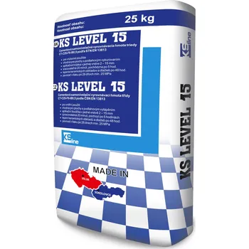 Samonivelační stěrka KS Line KS LEVEL 15 (Rapid) - Cementová rychletvrdnoucí samonivelační vyrovnávací hmota 2-15mm 25kg, KS.81490