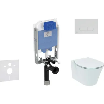 WC sada Ideal Standard ProSys - Set předstěnové instalace, klozetu a sedátka Connect Air, tlačítka Oleas M1, Aquablade, SoftClose, chrom ProSys80M SP96