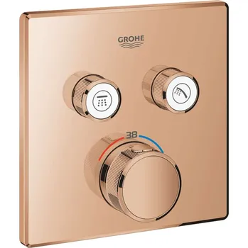 Vodovodní baterie Grohe Grohtherm SmartControl - Termostatická baterie pod omítku, pro 2 spotřebiče, Warm Sunset 29124DA0