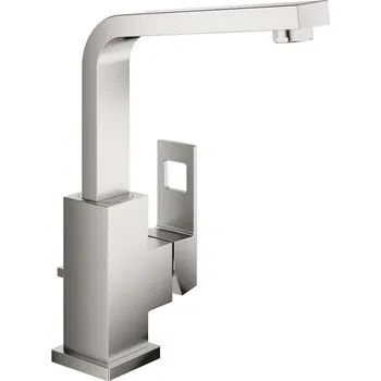 Vodovodní baterie Grohe Eurocube - Umyvadlová baterie s výpustí, supersteel 23135DC0