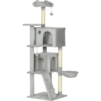 Škrabadlo pro kočky 160 cm | šedé